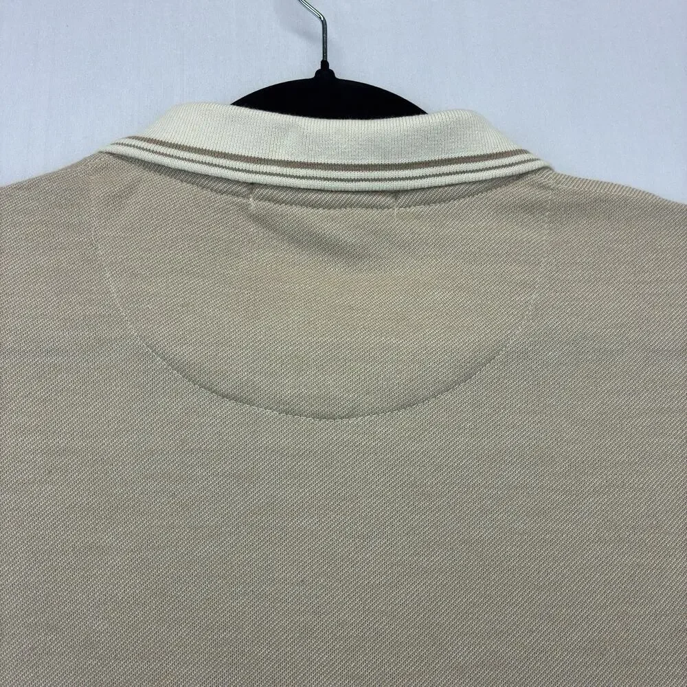 Vintage NWT Polo Golf Ralph Lauren Men’s XL Tan Cotton Polo Shirt Pony Logo